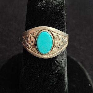 Navajo Vintage Turquoise Sterling Silver Ring